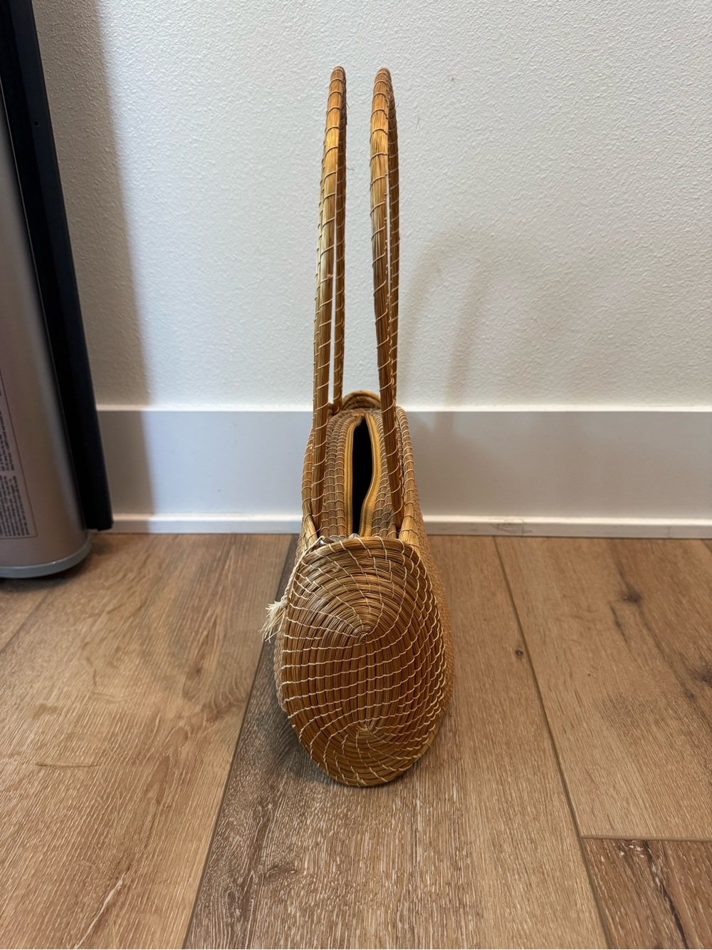 Golden Grass Handbag Shoulder Bag Purse Woven Made In Brazil WITH ZIPPER - Picture 2 of 10